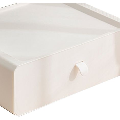 Aufbewahrungsbox für den Schreibtisch mit Schubladen für Unterwäsche, Socken und Slips, mit Fächern, weiße Aufbewahrungsbox aus Kunststoff. (1/5)
