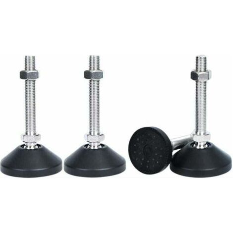 BUNTHAUS PA 4 pezzi Piedini regolabili M8x50 Viti di regolazione per mobili Piedini regolabili per mobili Piedini regolabili universali in silicone Piedini regolabili in altezza per gambe di sedie da  (1/4)