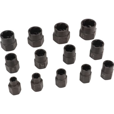 Kit de 13 extracteurs de goujons professionnels en acier au chrome-molybdène avec coffret de rangement (1/5)