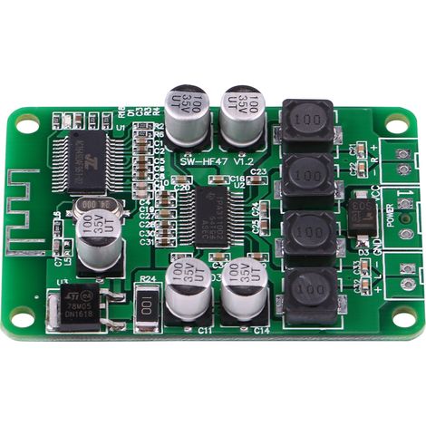 Amplificateur électronique, large plage de tension d'entrée, carte d'amplificateur de puissance audio Bluetooth, capacité de surcharge plus élevée, distance de réception de 10 mètres pour haut-parleur (1/5)