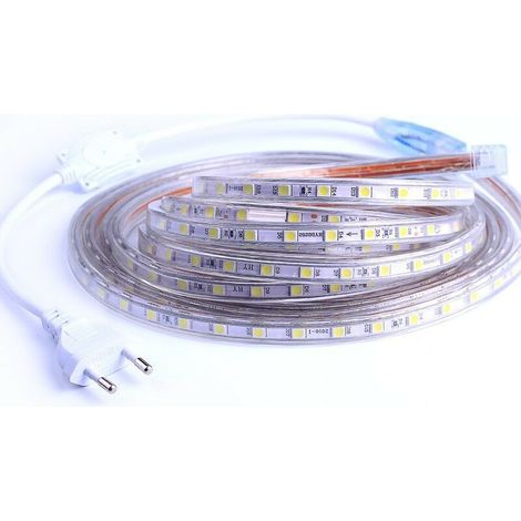 1m Ruban à LED - blanc chaud,Bande de 5050 SMD 60 Leds/m,rétro-éclairage lumineux,220V 230V strip,IP65 étanche,DIY décoration para la cuisine,la chambre à coucher,Noël (1/5)