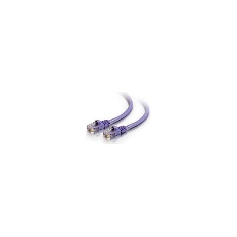 Cbl/1.5M Mlded/Btd Purple CAT5E PVC UTP C2G Cat5e Booted Unshielded (UTP) Network Patch Cable - Cordon de raccordement - RJ-45 (M) pour RJ-45 (M) - 1.5 m - UTP - CAT 5e - moulé, sans crochet, bloqué -