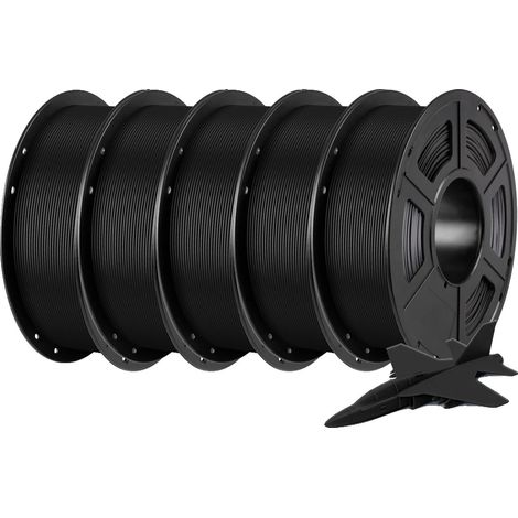 Filamento PLA, 5 kg, ecologico, nero (1/2)
