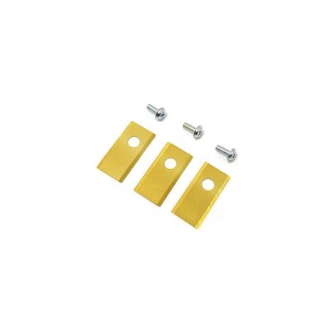 Lot de 36 Lame Robot Tondeuse, Lames de Rechange en Acier Inoxydable et Titane avec Vis, Accessoires pour Tondeuses à Gazon Robot de Jardin, Compatible avec worx landroid(36X18X0,9 mm)