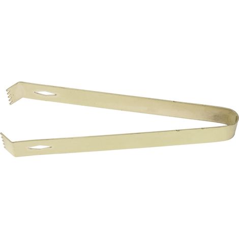 Pince à glaçons en acier inoxydable plaqué or pour bar, forme losange épais (1/5)