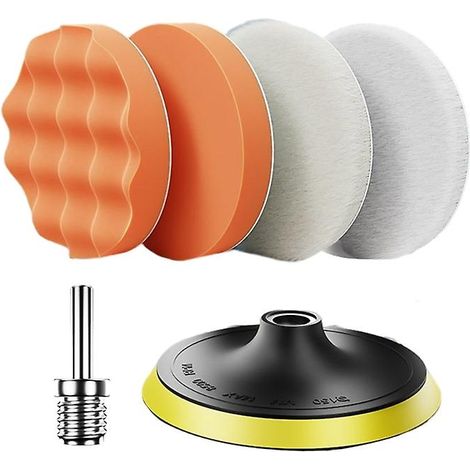 Ensemble de 6 accessoires pour polisseuse électrique : tampon de polissage portable, outil d'entretien et de lustrage (1/5)