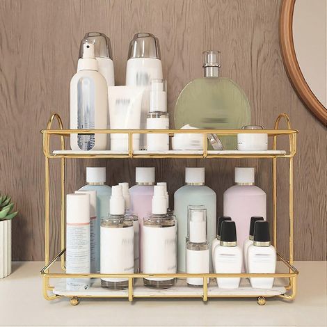 Plan de travail léger et luxueux Compatible avec un organisateur de maquillage Compatible avec la salle de bain Compatible avec (1/4)
