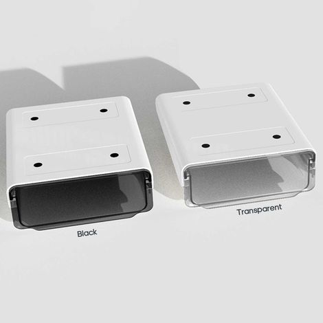 Unsichtbare Schublade für Schreibtischunterlagen: Zweistöckige Schreibtischablage zur Aufbewahrung von Schreibwaren (ABS+PC, Transparent, Schwarz, Weiß, S, L, 2 l Fassungsvermögen, 5 kg Tragkraft) (1/4)