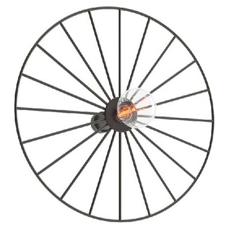 Applique murale plafonnier chambre roue lumineuse rétro lampe de salon noir (1/5)