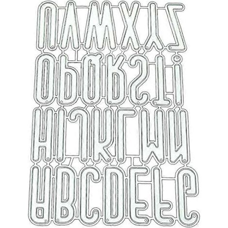 Metall-Stanzform, 3D-Alphabet-Stanzformen für DIY-Scrapbooking-Fotodekoration