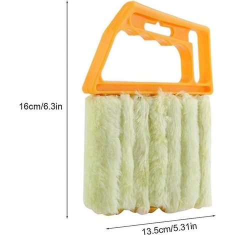 Grattoir pour stores vénitiens en Microfibre, conditionneur de fenêtre Portable, nettoyeur de poussière, évents, brosse de nettoyage lavable (1/3)