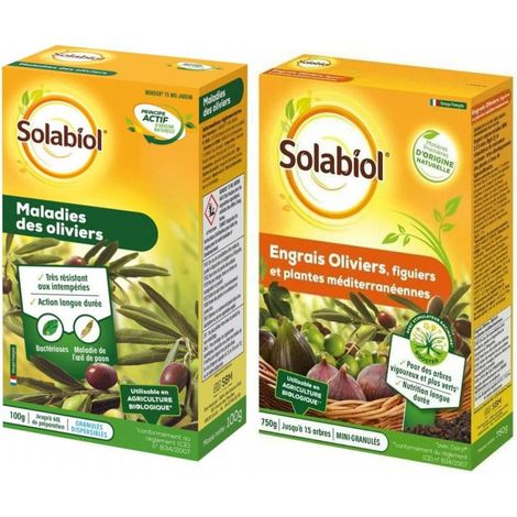 Pack Solabiol Maladies et Engrais pour Oliviers : Traitement et Fertilisation (1/2)