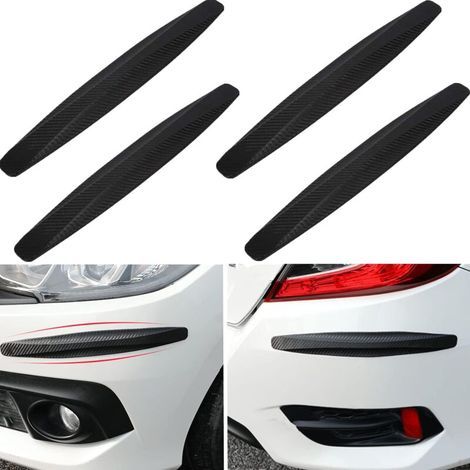 protezioni flessibili per paraurti, striscia adesiva universale per auto (nera) (1/4)