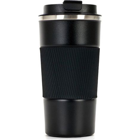 Mug isotherme de voyage en acier inoxydable noir de 510 ml (1/5)
