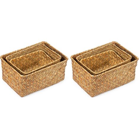 aus Seegras handgefertigte Rattan Körbe und dekorative