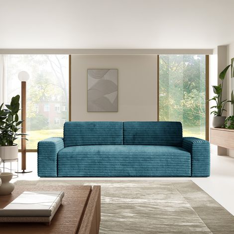 3-Sitzer-Sofa mit Bettkasten Fabio Hellblau
