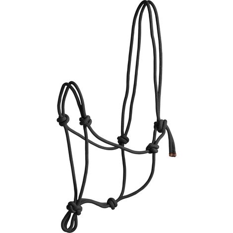 1 Licol éthologique Noir, Pré-noué, Polypropylène, Pour Cheval (1/2)