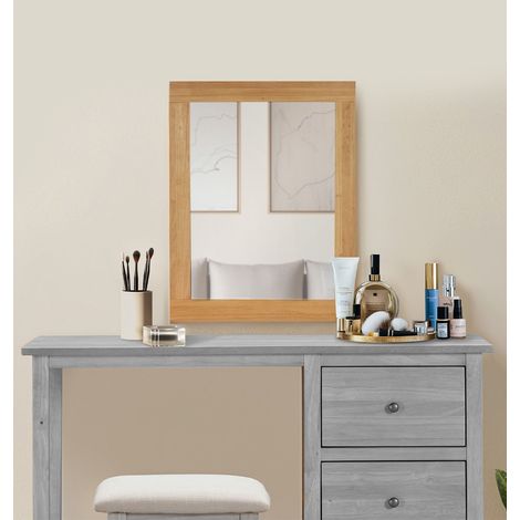 Hallowood Furniture Aston Rectangular Wall Mirror, Stylish and Elegant Wooden Framed Mirrors for Wall, Ideal for Bedroom, Living Room, Hallway or as a Hanging Dressing Table Mirror (1/5)
