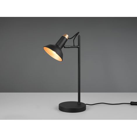 Tischlampe ROXIE Metall in Schwarz / Gold schwenkbar, Höhe 43cm (1/5)