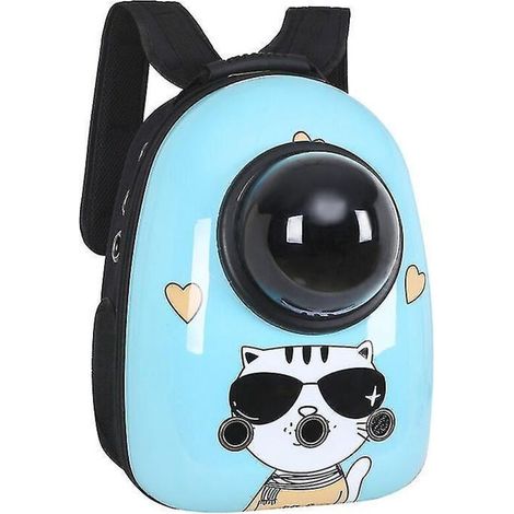 Sac de voyage portable de haute qualité pour chat/chien, style capsule spatiale, respirant, avec fenêtre intégrée - Taille M - Jaune moutarde (1/5)