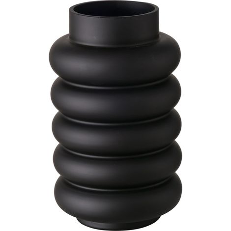 Vase Rond en Verre Mat imperméable Fait Main Design Minimaliste Hauteur 25 cm Diamètre 15 cm (1/4)