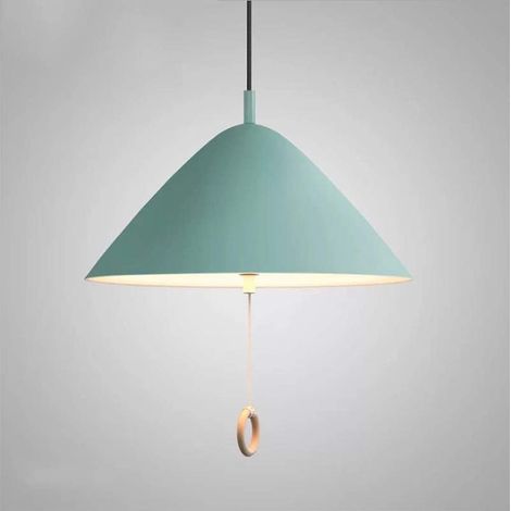 Suspension plafonnier parapluie bleu 40 cm pour chambre enfant, lampe aluminium moderne, éclairage décoratif nordique pour salon, salle à manger et chambre (1/5)