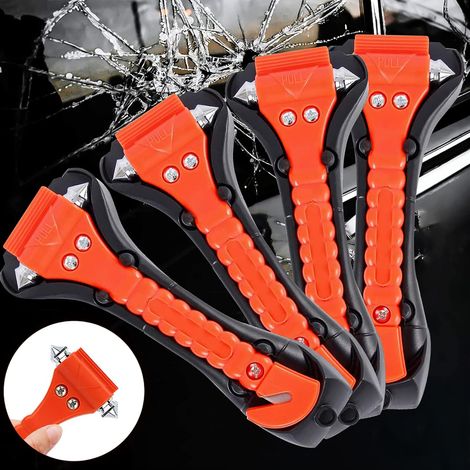 4 marteaux d'urgence avec brise-vitre et coupe-ceinture-AquaForge (1/5)