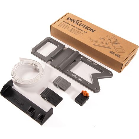 Evolution Power Tools Kit di accessori per binari, guide per sega circolare, kit di accessori: 1 x cavo e guida tubo, 1 x binario quadrato, 1 x arresto sega, 2 x strisce di taglio da 1,4 m (1/5)