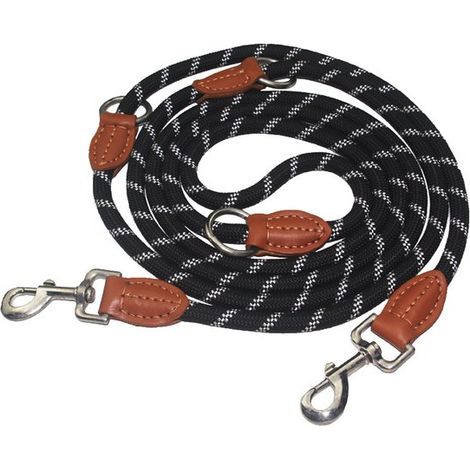 Hundeleine 3 m x 13 mm Verstellbare Leine Geeignet für mittelgroße bis große Hunde Multifunktionale Doppelleine Schultergurt Robust und langlebig (1/5)
