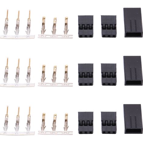 50 Servo-Steckverbinder-Sets (Stecker/Buchse) mit Crimp-Pins – JR-kompatibel (1/5)