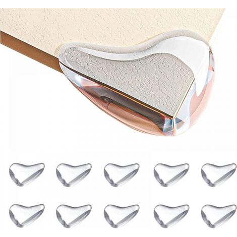 10 Pièces Transparent Protection Coin de Table Bébé avec Adhésif Renforcé pour Tables et Coins de Meubles (1/5)