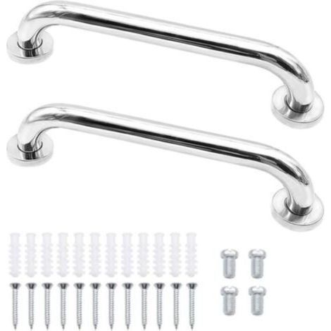 Barre d'Appui en Acier Inox Antidérapant, 2pcs Barre d’appui de Salle de Bain Barres de Sécurité Murale