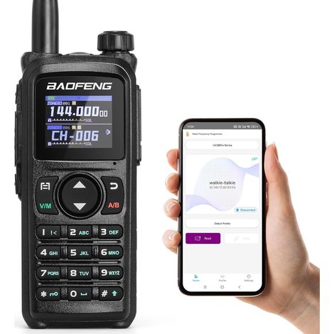Plus Radio Amateur GPS Navigation, Programmation par Application, récepteur Radio bidirectionnel Longue portée 10W, Copie de fréquence, 1000 canaux, écran 1,77", Batterie 2200 mAh (1/5)