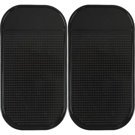 2 Stück Anti-Rutsch-Matte für das Armaturenbrett, selbstklebende Silikongel-Innenmatte für das Auto, waschbar und wiederverwendbar für Handy, Schlüssel, Münzen (14,2 x 8,3 cm) (1/5)
