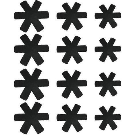Lot de 12 séparateurs de casseroles et poêles pour protéger vos ustensiles de cuisine.-Black (1/5)