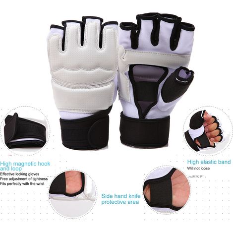Gants de Combat Taekwondo Taille Adulte et Junior - Entraînement aux Poings Respirant - Modèle XL (1/5)
