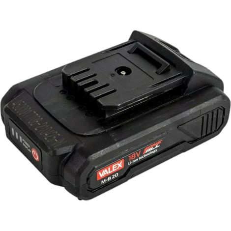 kit caricabatterie singolo e batteria di ricambio valex "one all" - 18v 2 ah (1/4)