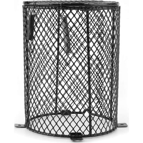 Protection de lampe en céramique pour lézards et reptiles – Grille de protection cylindrique pour lampe chauffante