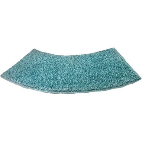 Tapis de bain incurvé, tapis de douche, tapis de toilette épais, tapis de bain écologique, tapis de salle de bain antidérapant, bleu (1/5)