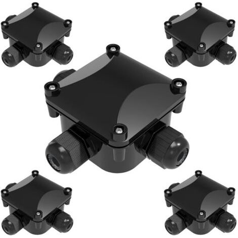 BUNTHAUS 5 boîtes de jonction étanches IP68   Connecteur de câble à 3 voies   Manchon de distribution   Câble de terre électrique extérieur   Manchon de câble externe