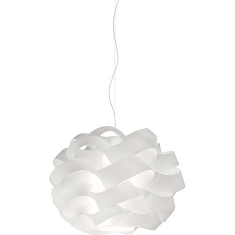Lampadario a sospensione una luce CLOUD Bianco diametro 28x h18 cm (1/2)