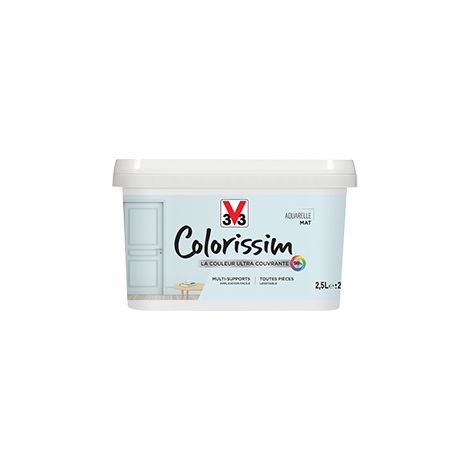 Peinture Multi-supports V33 Colorissim Mat Aquarelle 2,5 L (1/4)