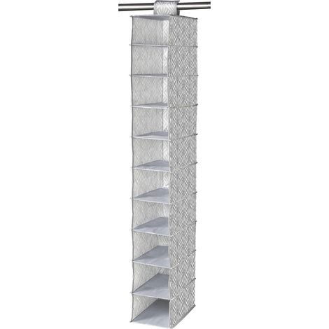 CALICOSY - Rack 10 cases intissé motif éventails - H128 cm (1/3)