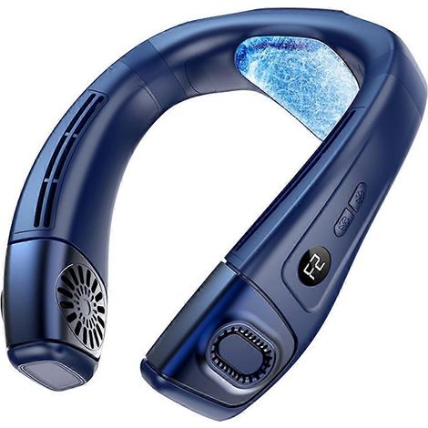 Ventilateur de cou portable avec ventilation et batterie rechargeable de 5200 mAh, soufflant de l'air froid. (1/5)