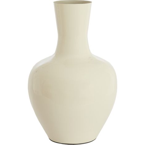 Vaso NANA di Light & Living con finitura lucida in crema – Ø44x69