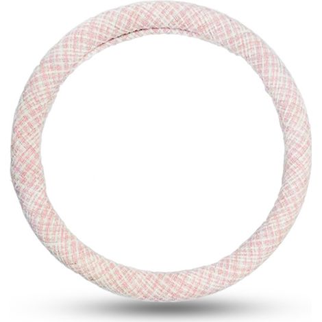 Lenkradbezug fürs Auto, Leinen-Baumwoll-Gewebe, rutschfest, eleganter Lenkradbezug mit luxuriöser Schleife, weich, universeller Lenkradbezug (1/4)