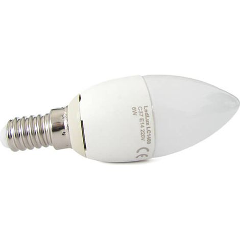 Lampada A Led E14 C37 6W Bianco Naturale Forma Goccia Oliva Candela 240 Gradi 220V SKU-172
