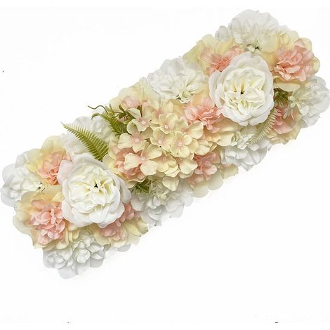 Panneau De Fleurs Artificielles - Panneau Mur Floral 3D En Tissu Pour Arche De Mariage Et Décoration Événementielle - 1 Pièce (1/5)