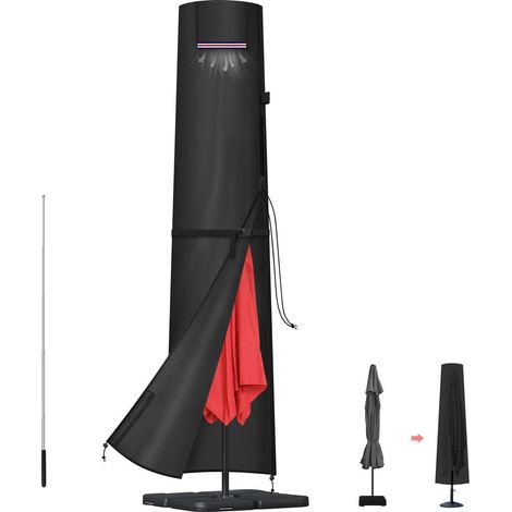 Sonnenschirm Hülle mit Stab, wasserdicht, für Ø400cm Ampelschirm, atmungsaktiv (1/5)
