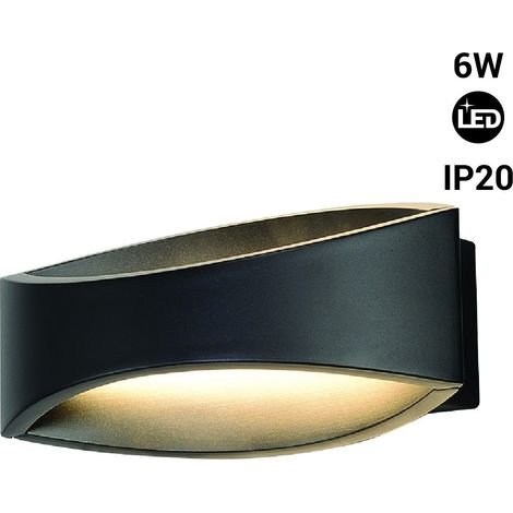 Applique LED bidirectionnelle - IP20 - 3000K - 6W - Noir